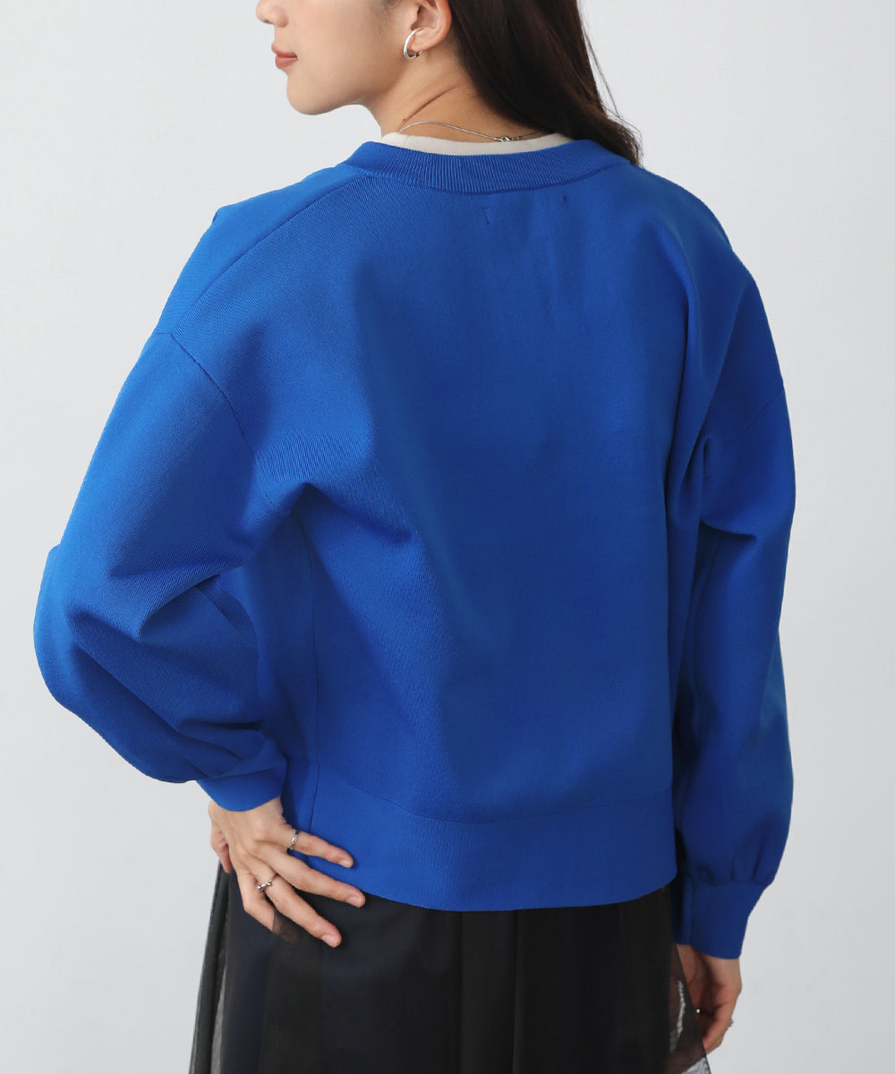 [WEB限定]軽量ニットキーネックカーディガン