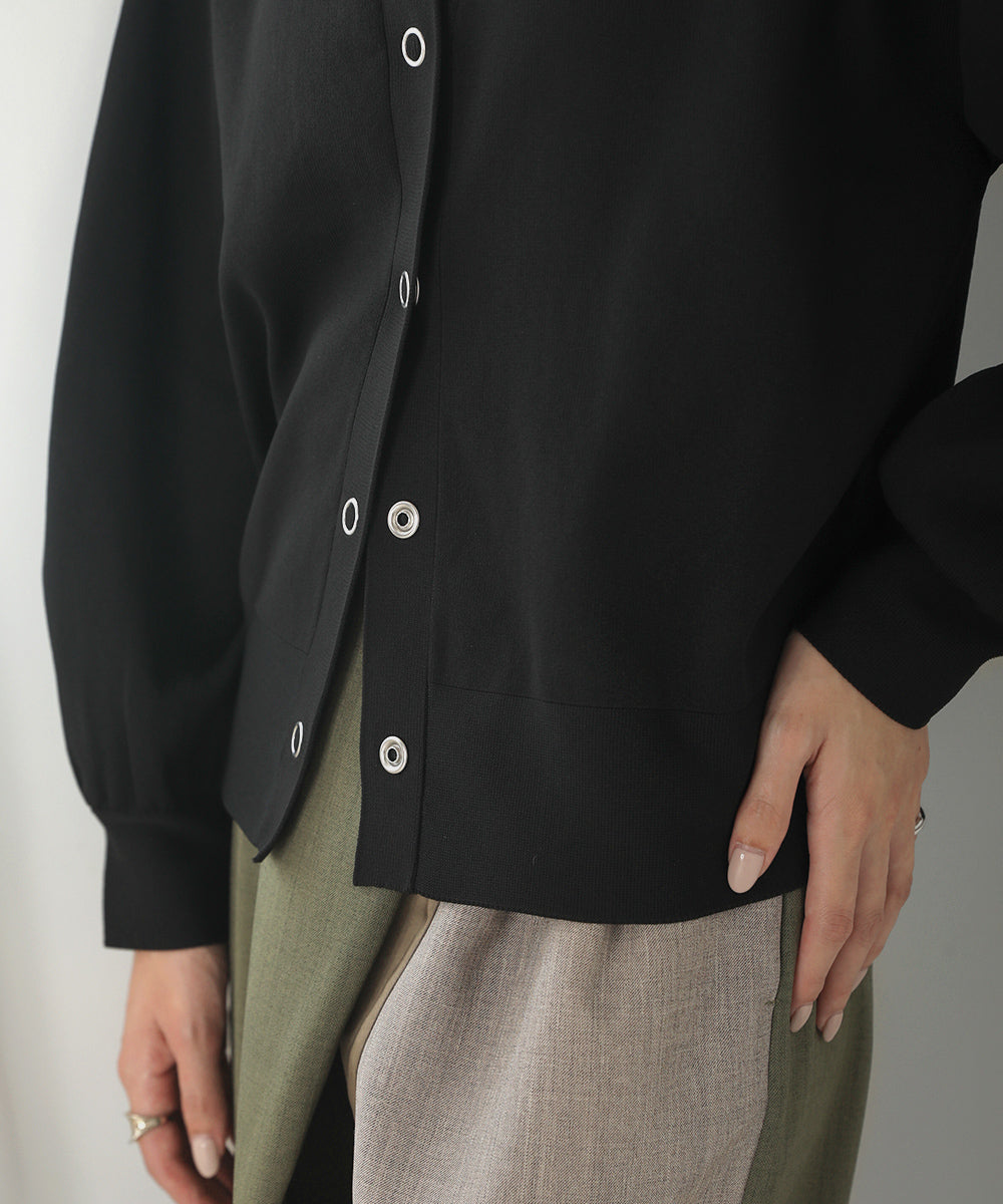 [WEB限定]軽量ニットキーネックカーディガン