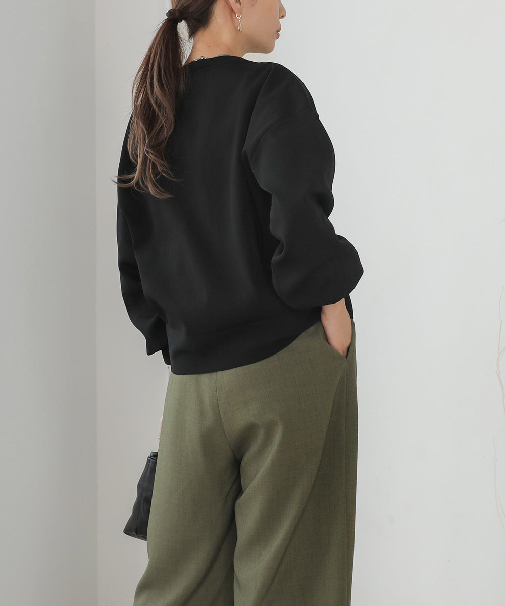 [WEB限定]軽量ニットキーネックカーディガン