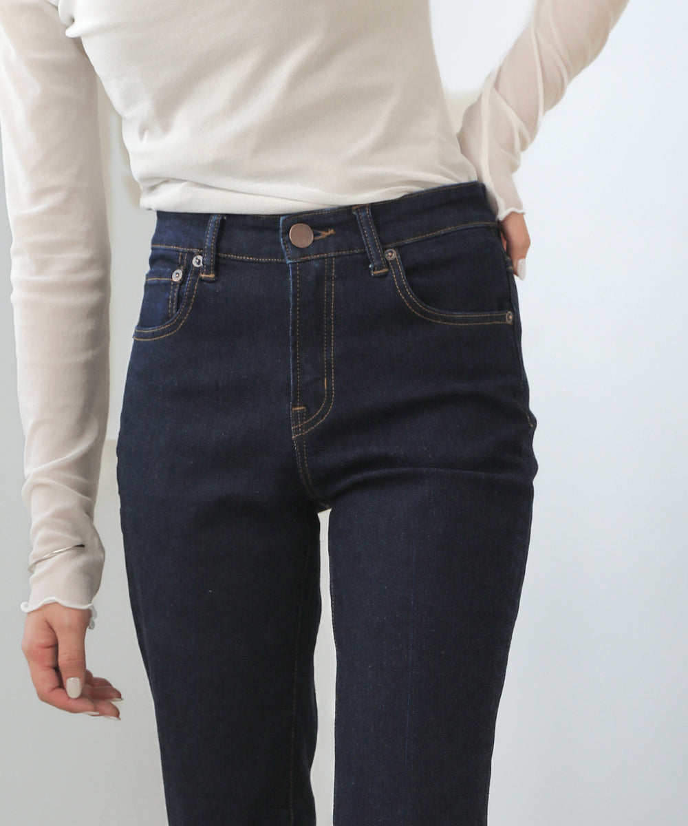 editforlulu 高かっ センタープレスデニムパンツ