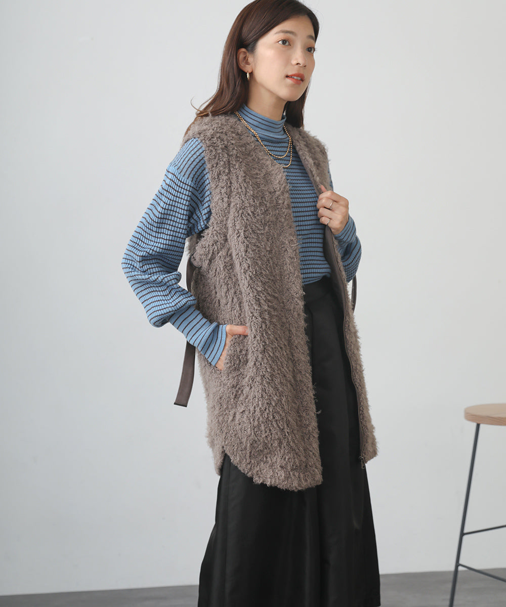 [WEB限定]カルガンラムライクファーベスト