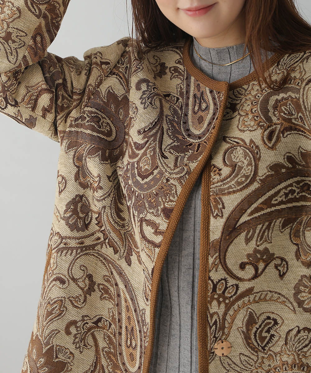 [LOOK掲載]ジャガードコート