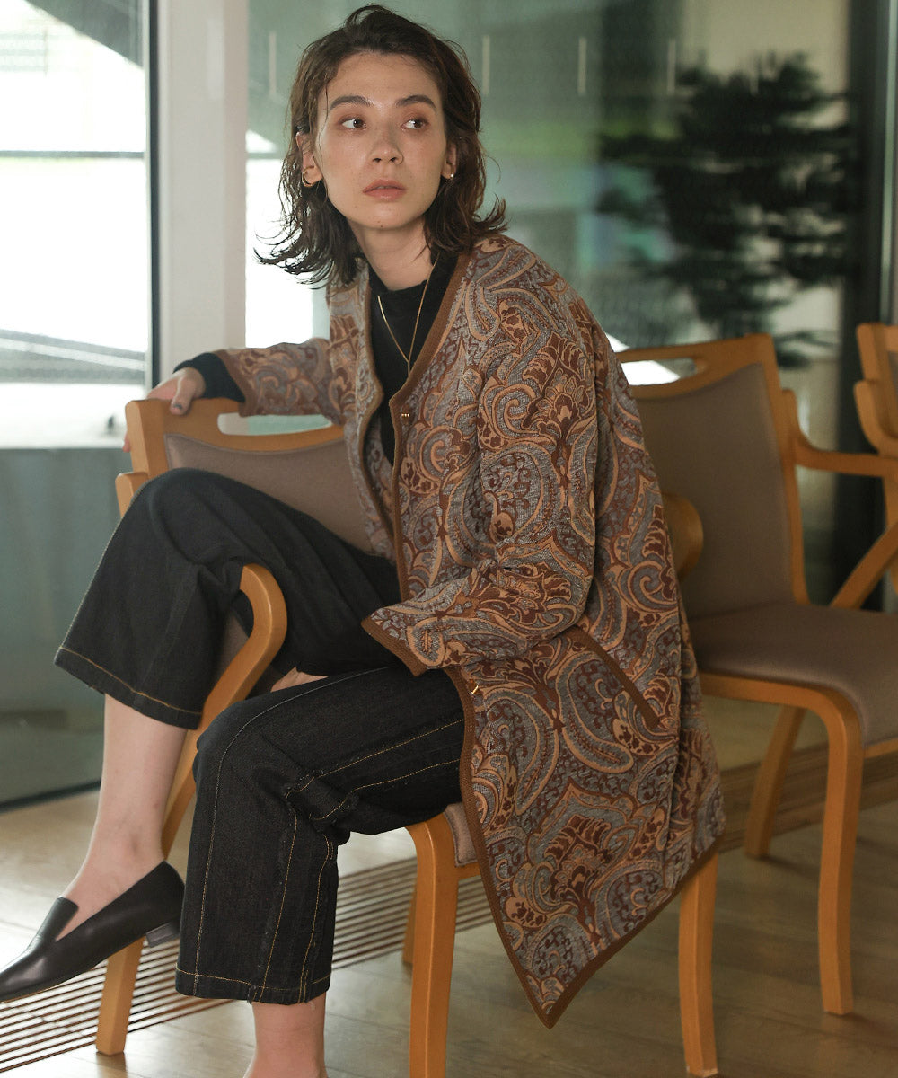 [LOOK掲載]ジャガードコート
