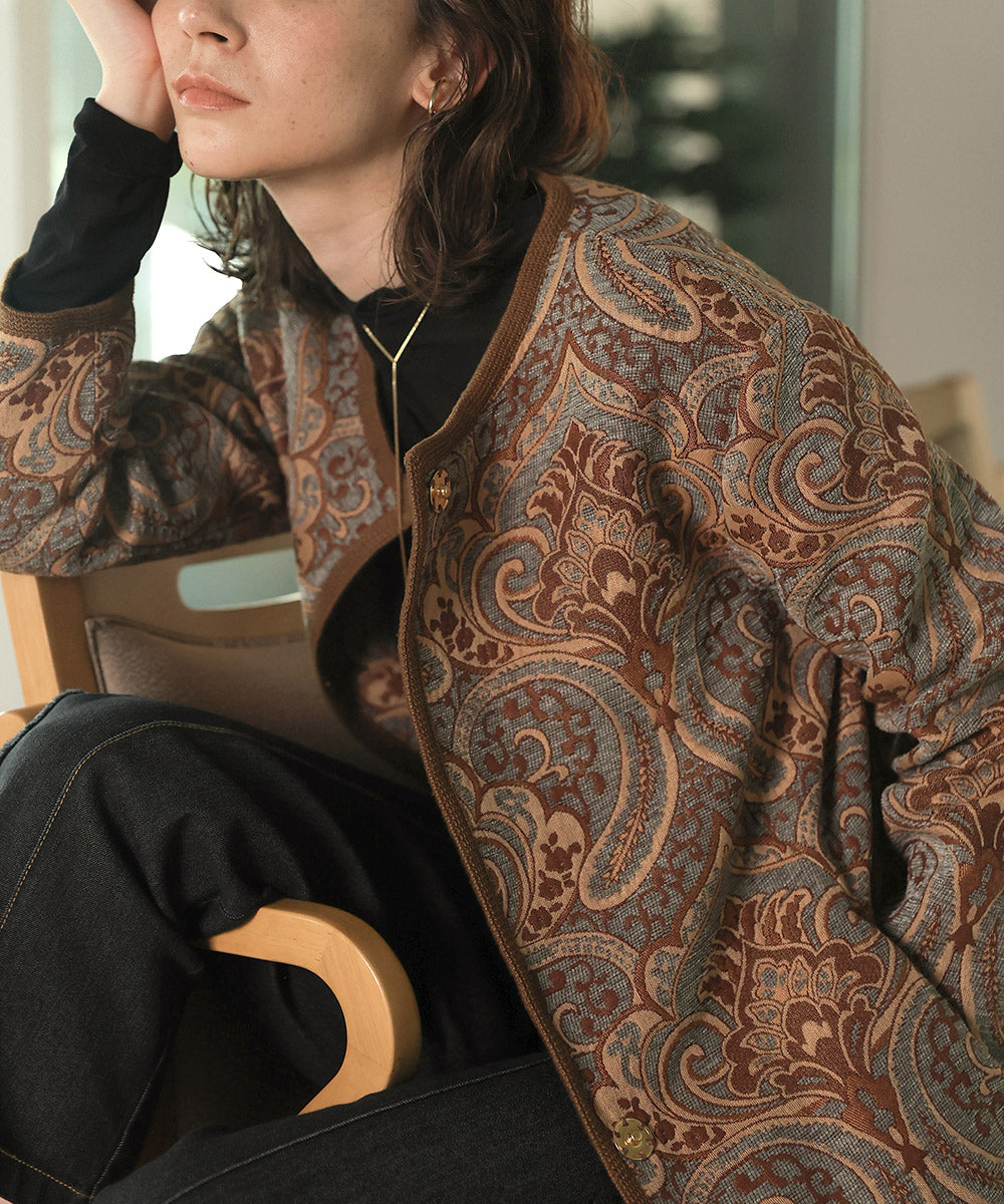 [LOOK掲載]ジャガードコート