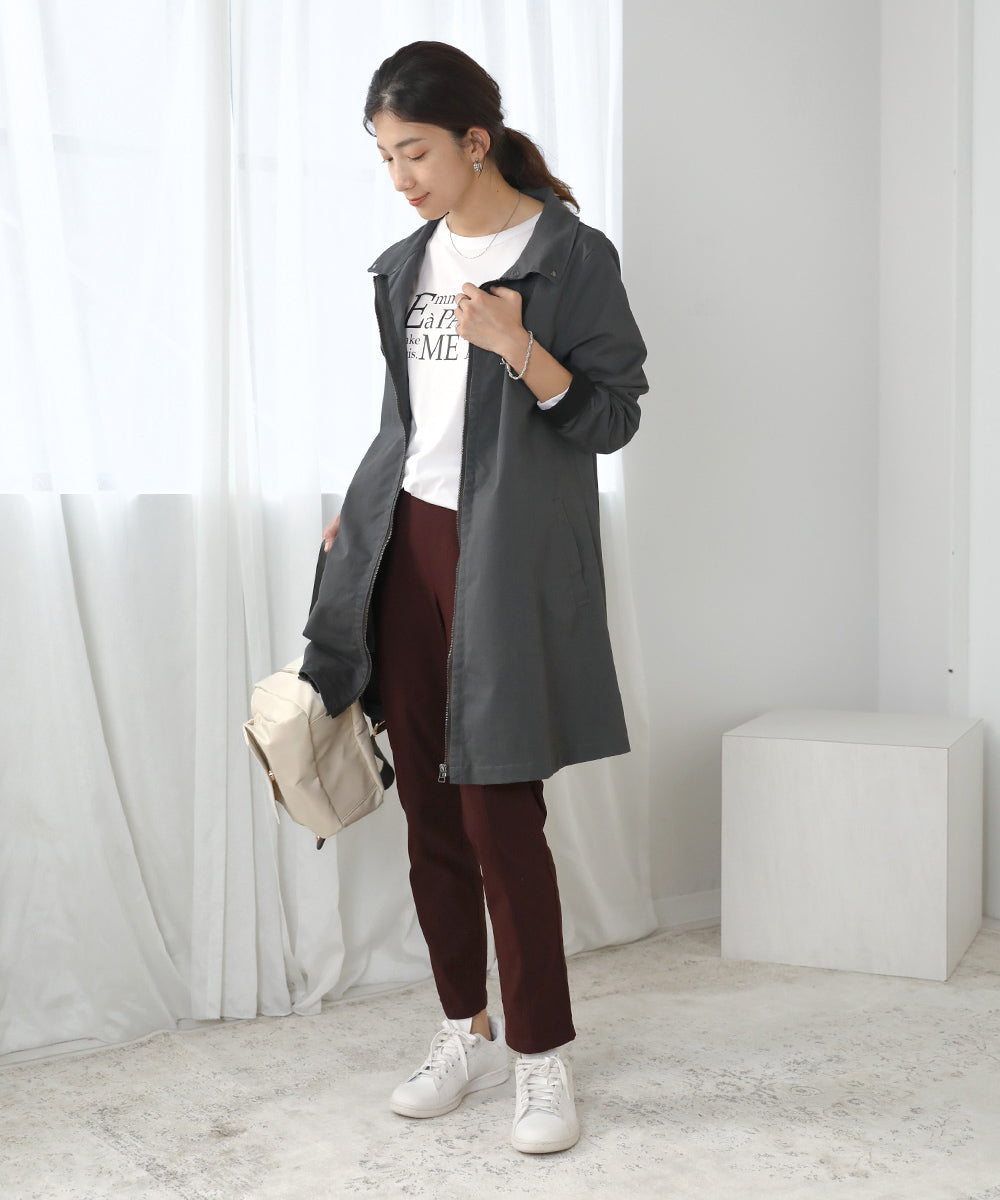 [WEB限定]2way衿ストレッチコート