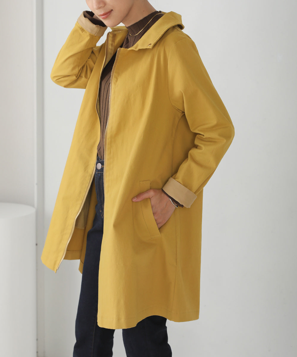 [WEB限定]2way衿ストレッチコート