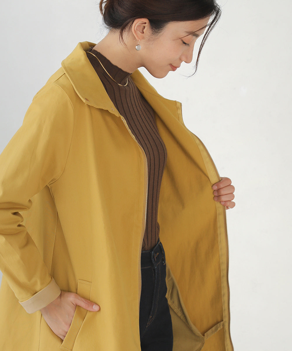 [WEB限定]2way衿ストレッチコート