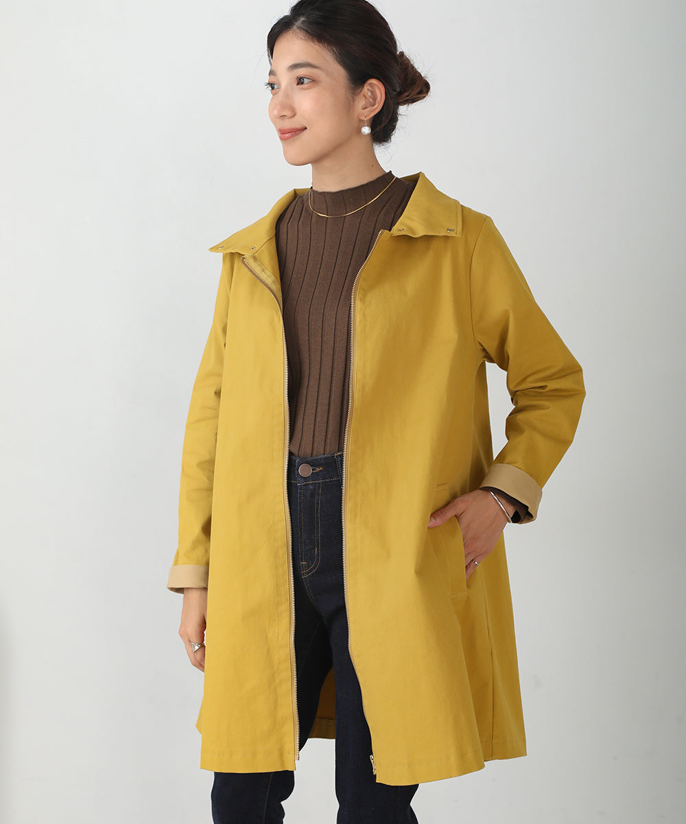 [WEB限定]2way衿ストレッチコート