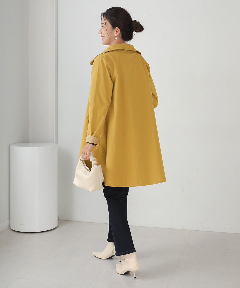 [WEB限定]2way衿ストレッチコート