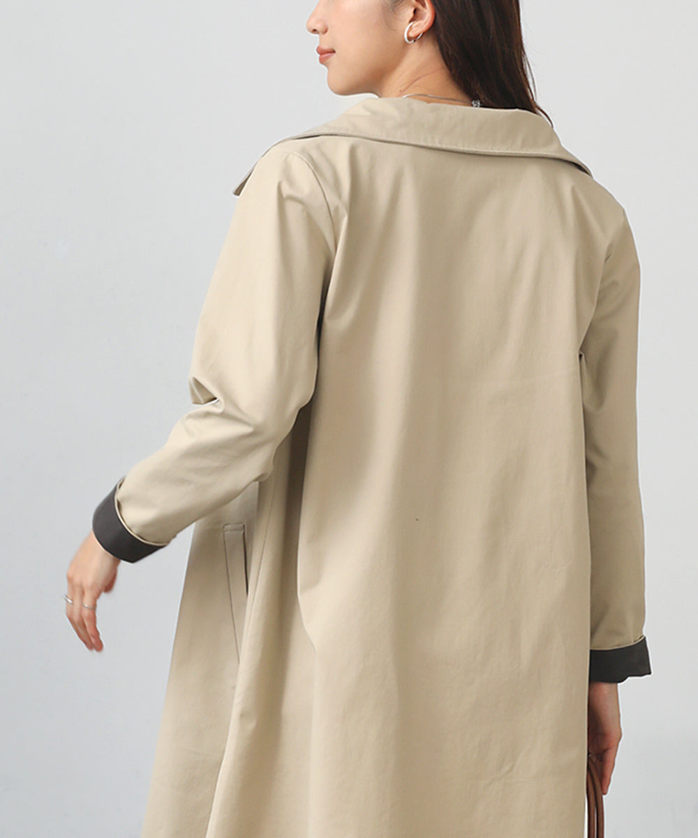[WEB限定]2way衿ストレッチコート