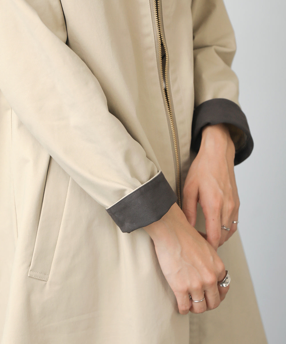 [WEB限定]2way衿ストレッチコート