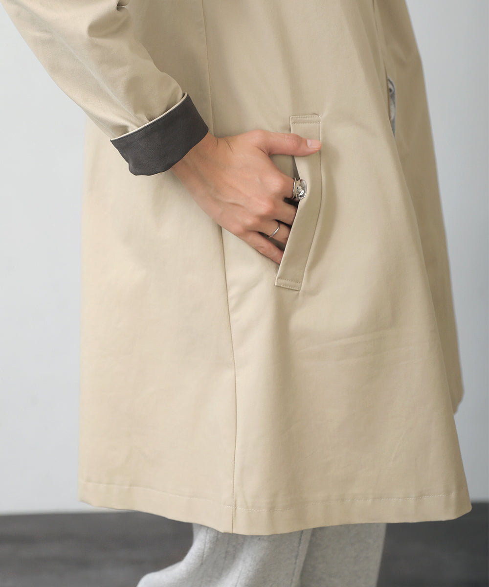 [WEB限定]2way衿ストレッチコート