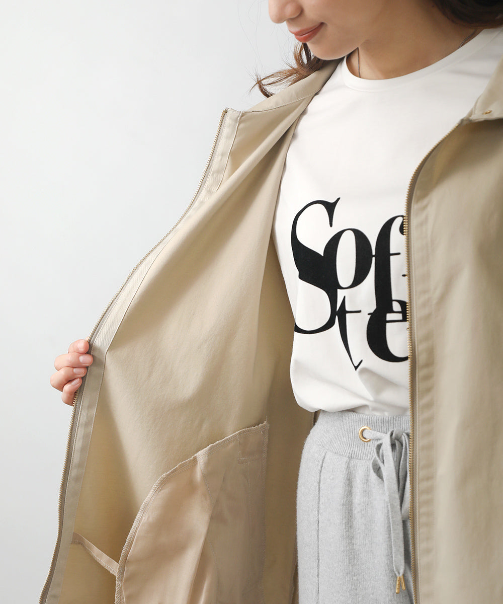 [WEB限定]2way衿ストレッチコート