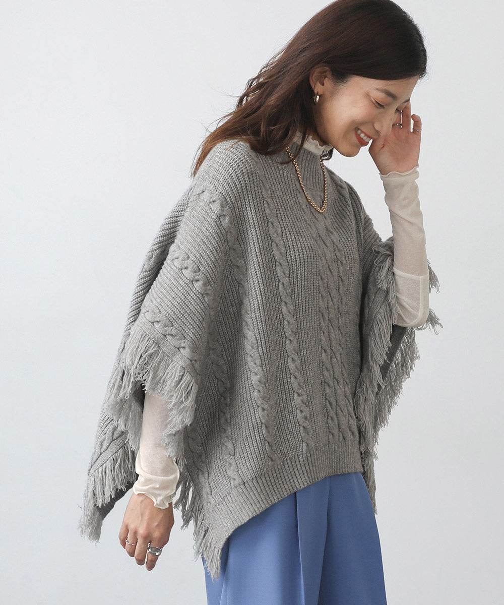 Merfirge ケープコート カシミヤ ウール SAGA フォックス ファー