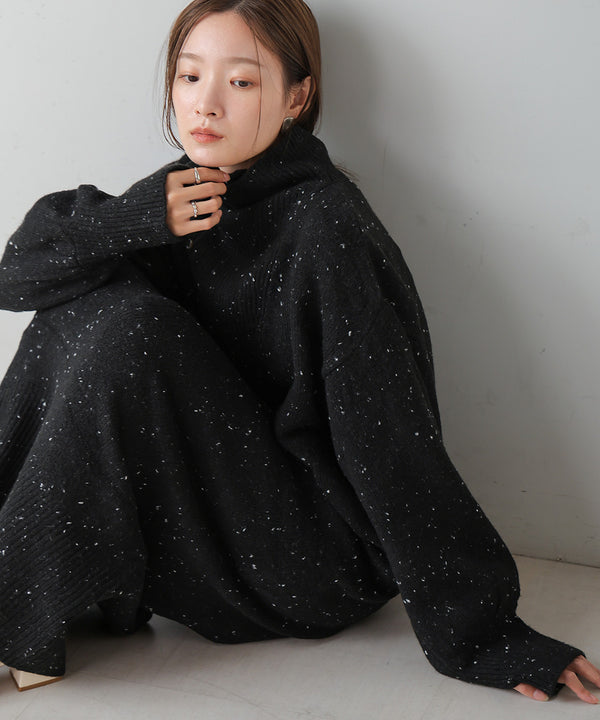 ネップストレートラインニットワンピース