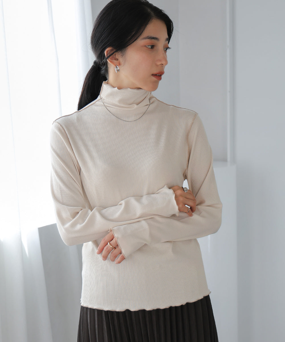 [LOOK掲載]発熱素材タートルインナー
