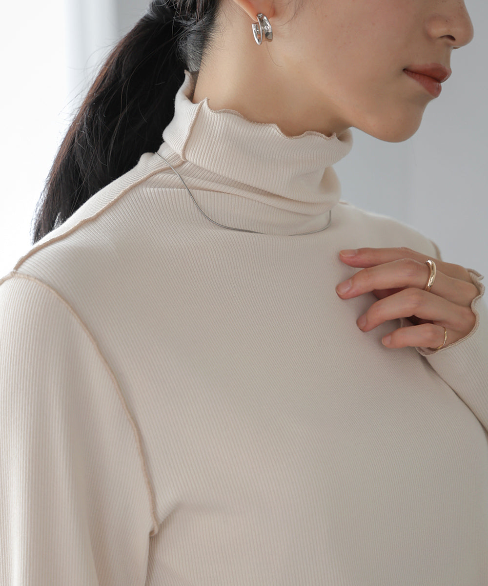[LOOK掲載]発熱素材タートルインナー