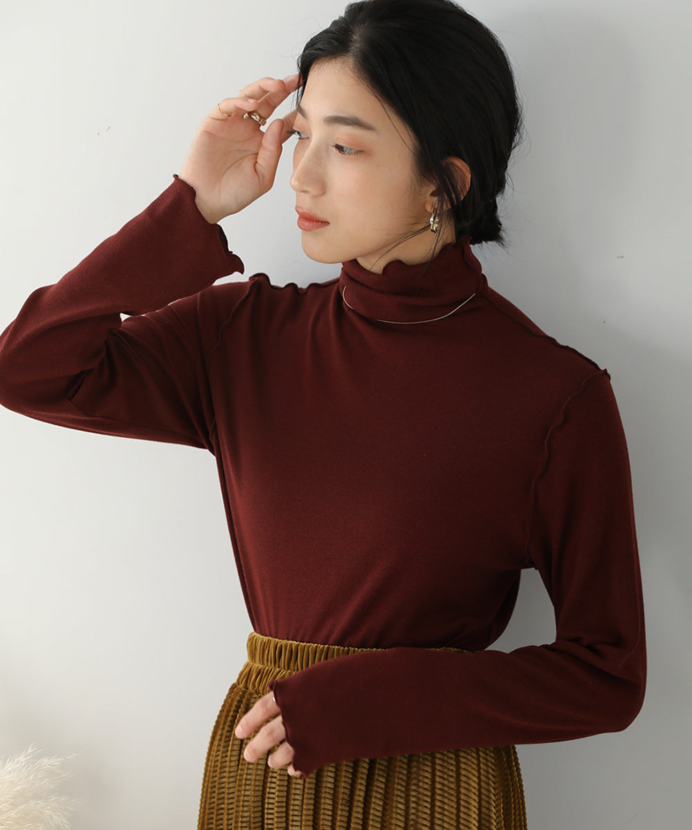 [LOOK掲載]発熱素材タートルインナー