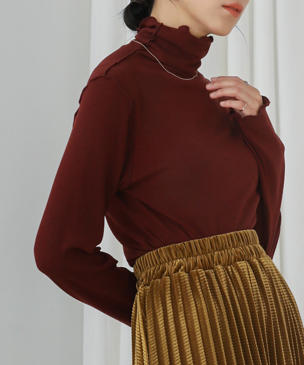 [LOOK掲載]発熱素材タートルインナー