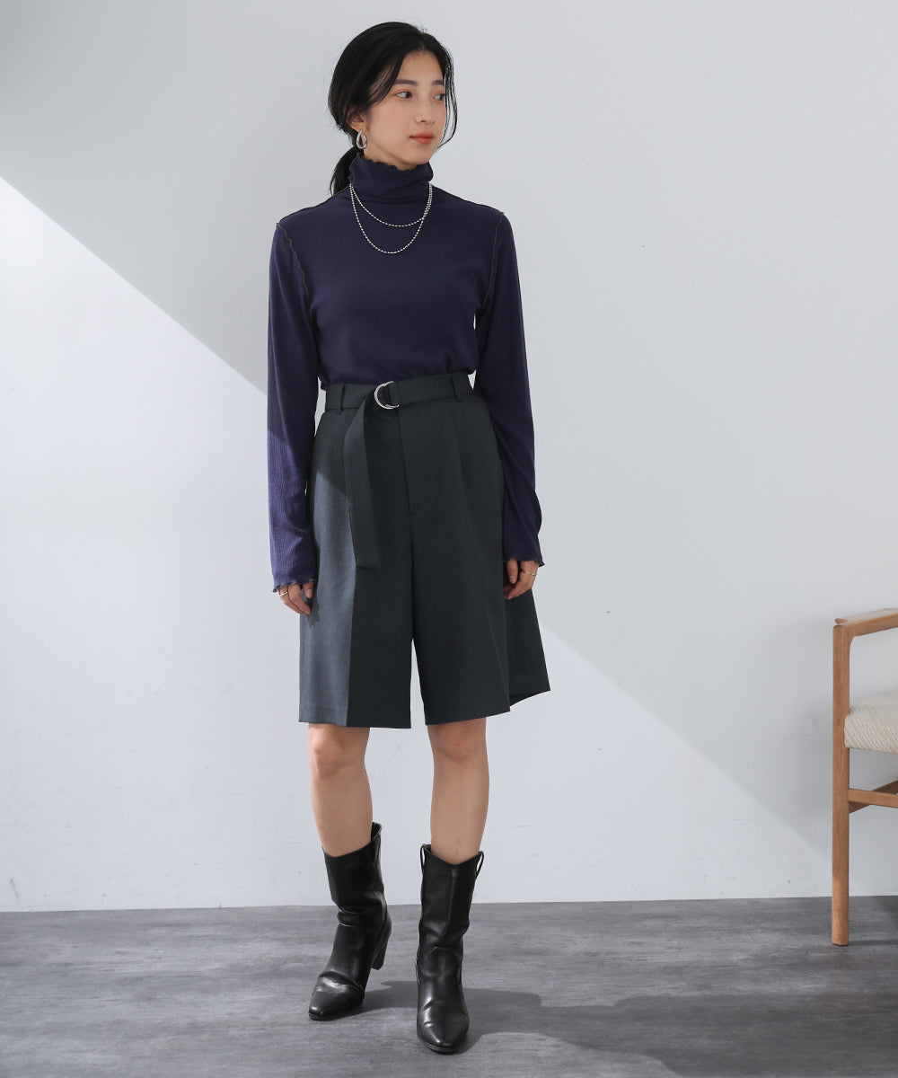 [LOOK掲載]発熱素材タートルインナー