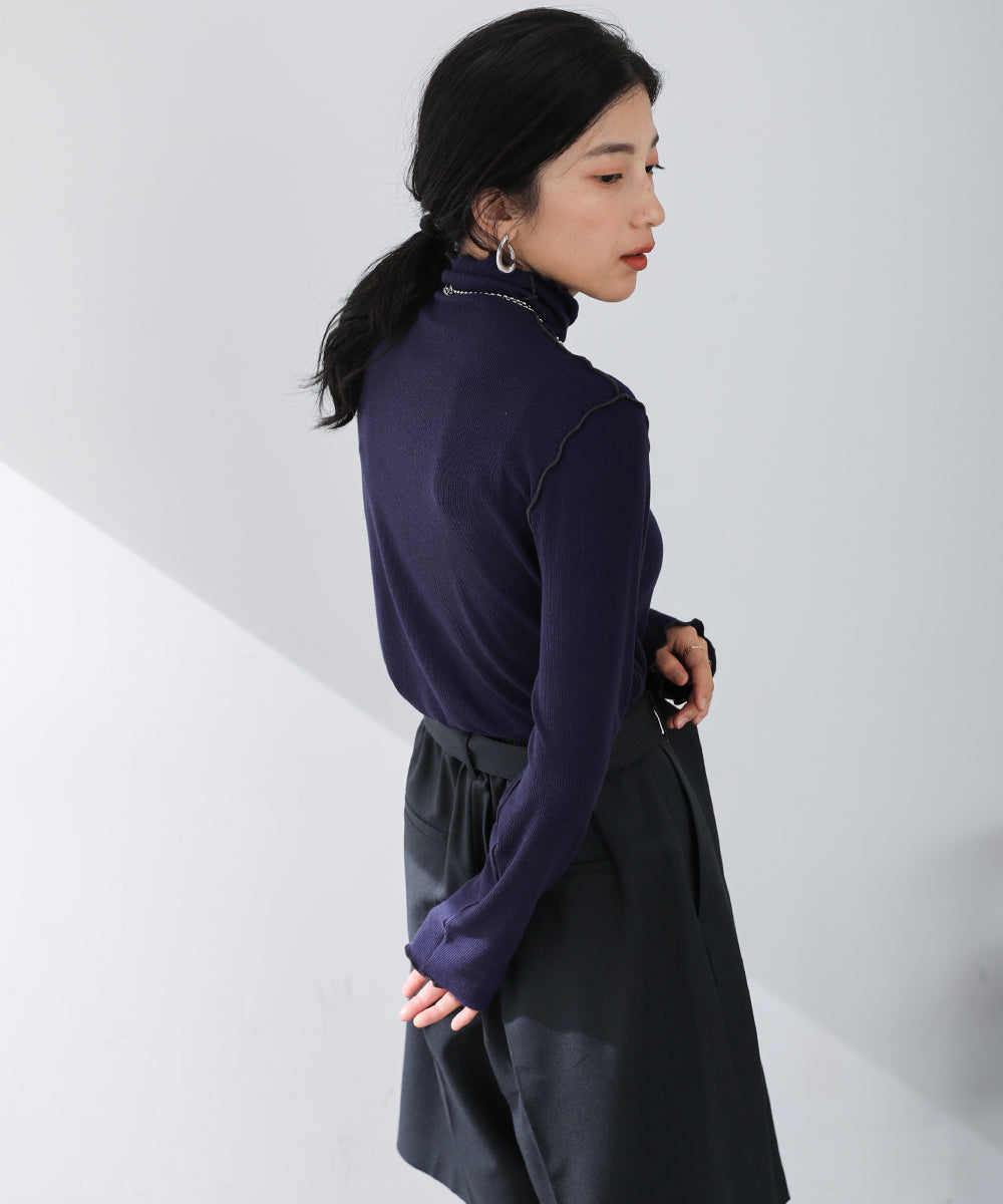 [LOOK掲載]発熱素材タートルインナー