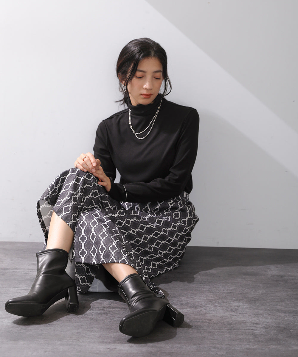 [LOOK掲載]発熱素材タートルインナー