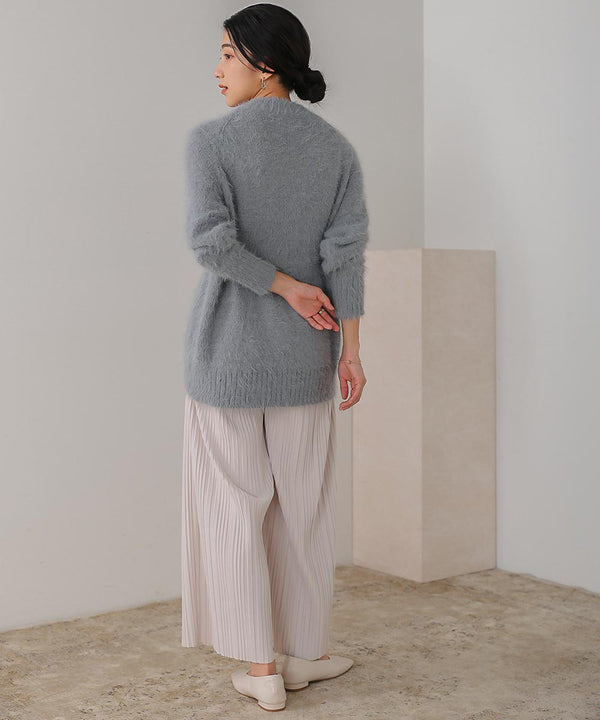 [LOOK掲載]裾カーブシャギーニットチュニック