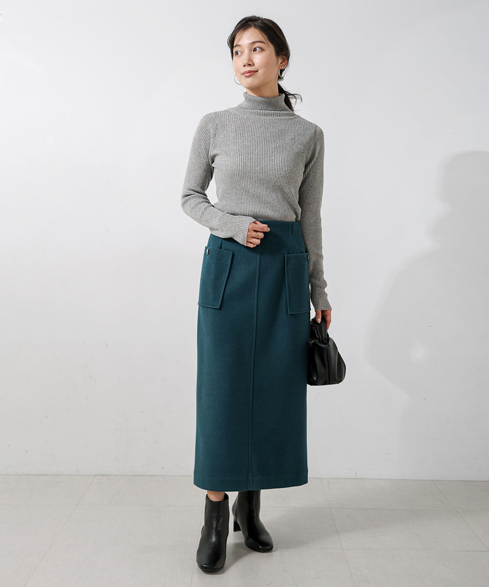 [LOOK掲載]毛混ラメタートルネックプルオーバー