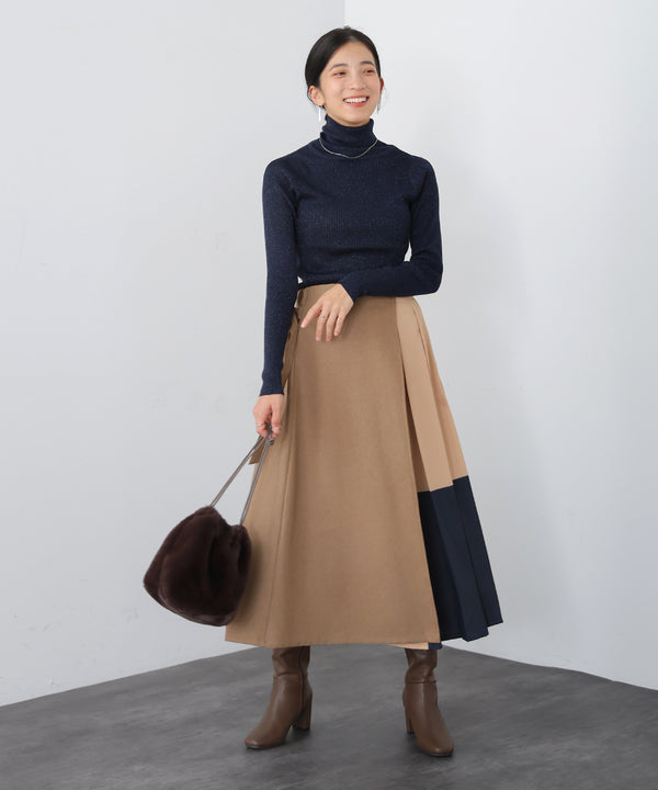 [LOOK掲載]毛混ラメタートルネックプルオーバー