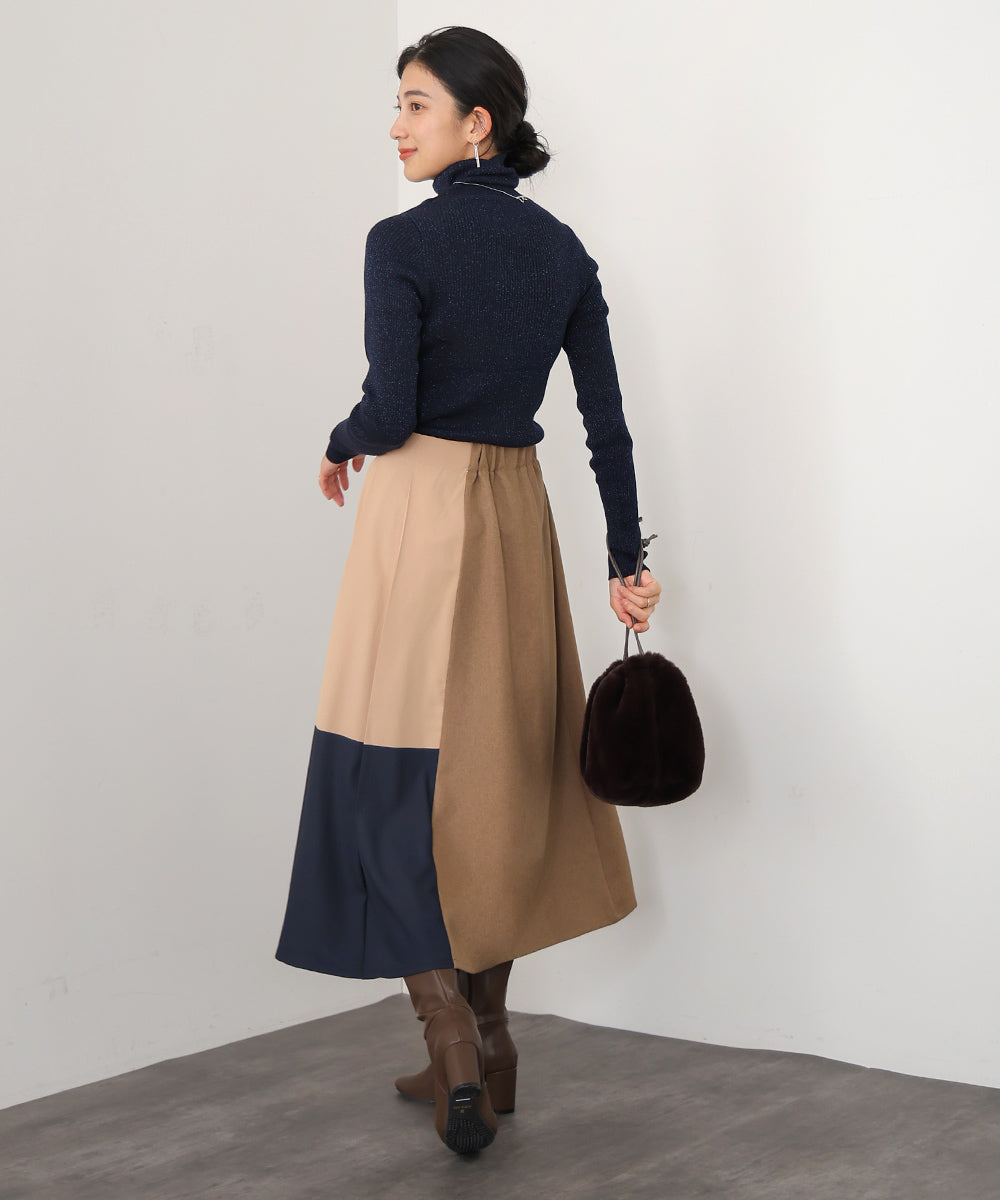 [LOOK掲載]毛混ラメタートルネックプルオーバー