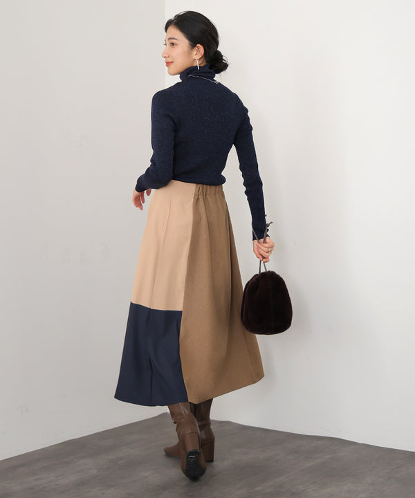 [LOOK掲載]毛混ラメタートルネックプルオーバー