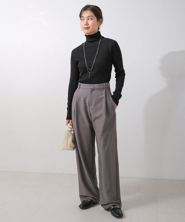 [LOOK掲載]毛混ラメタートルネックプルオーバー