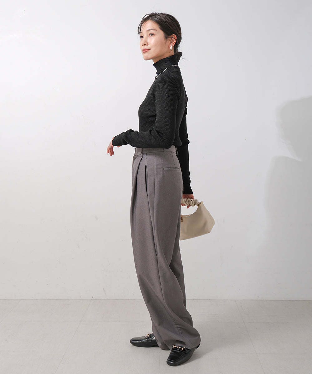 [LOOK掲載]毛混ラメタートルネックプルオーバー