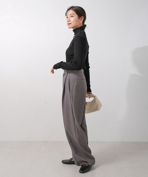 [LOOK掲載]毛混ラメタートルネックプルオーバー