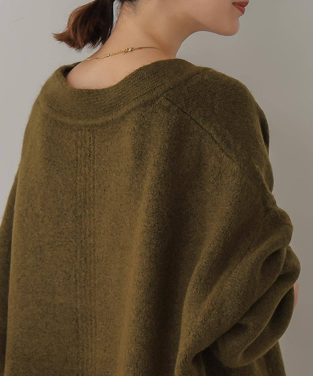 [WEB限定]カフタンカラーニットプルオーバー