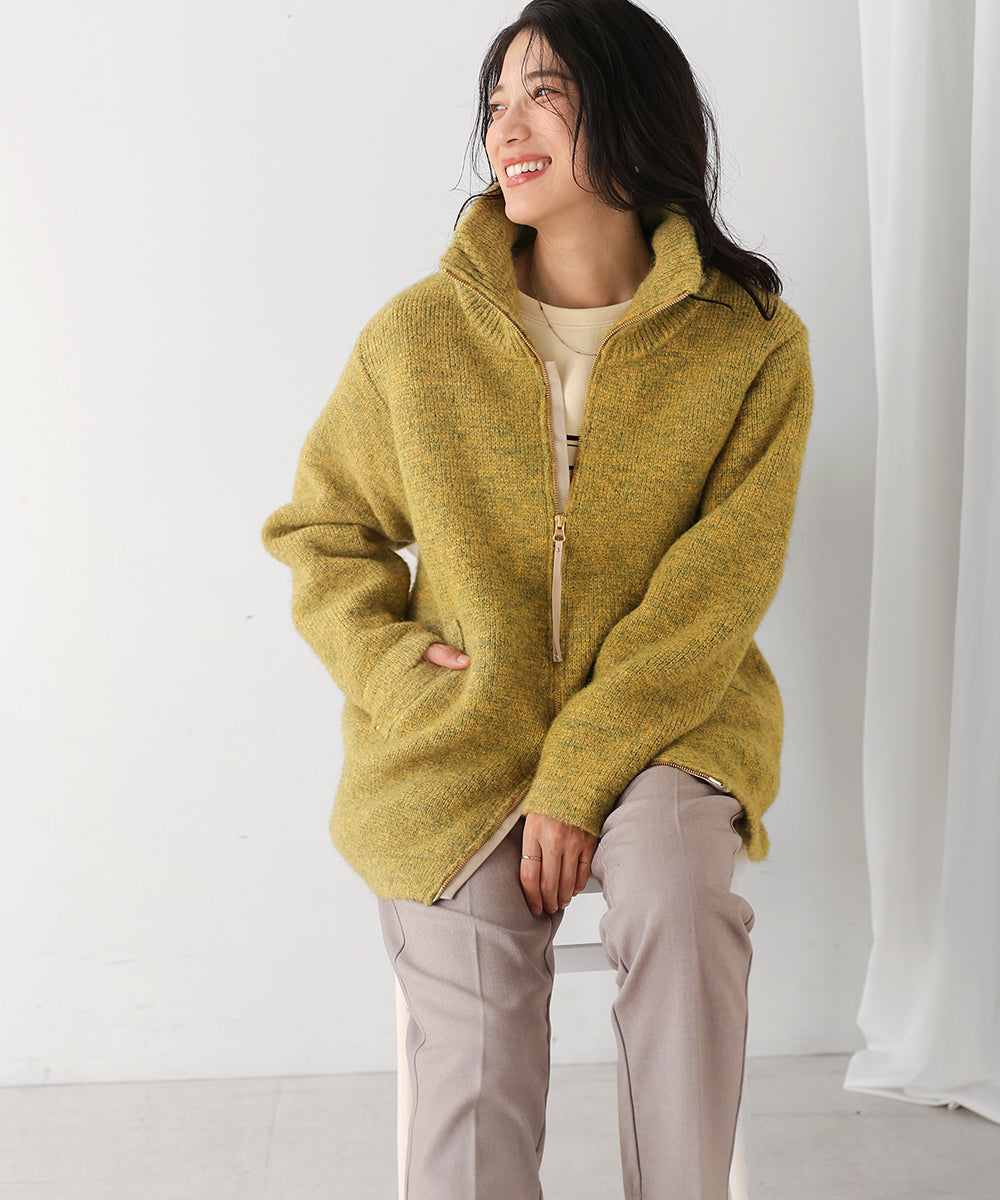 シャギーニットコクーンコート