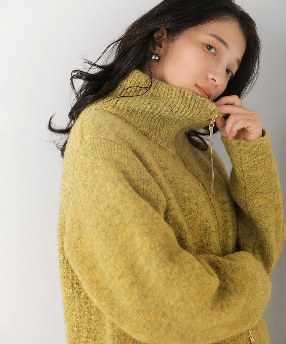 シャギーニットコクーンコート