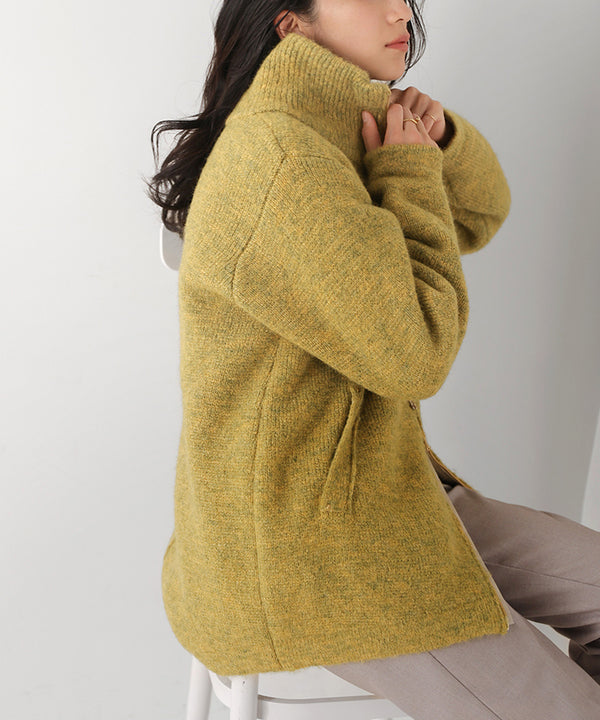 シャギーニットコクーンコート