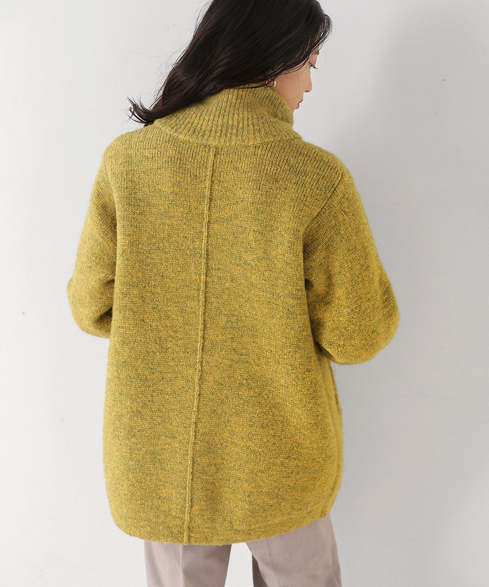 シャギーニットコクーンコート