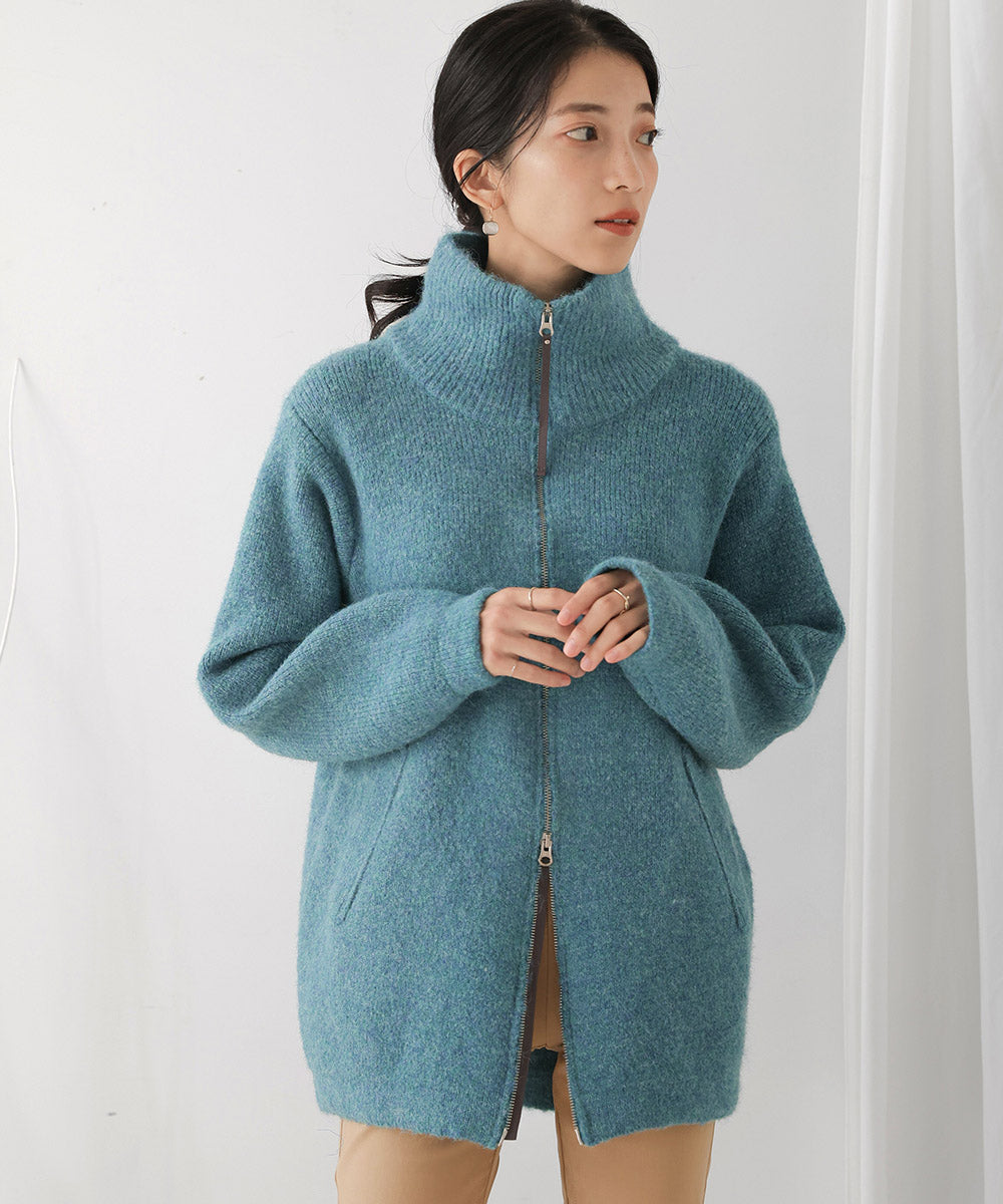 シャギーニットコクーンコート