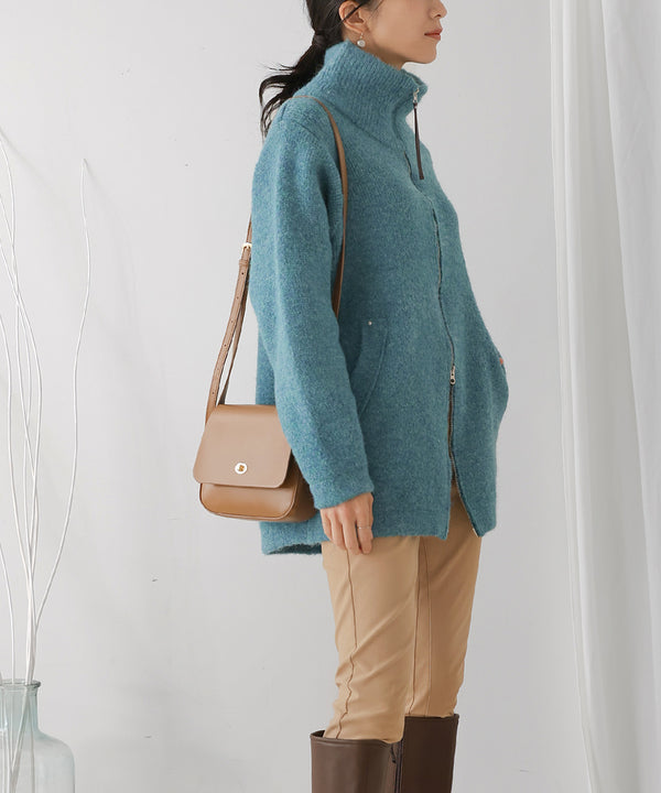 シャギーニットコクーンコート