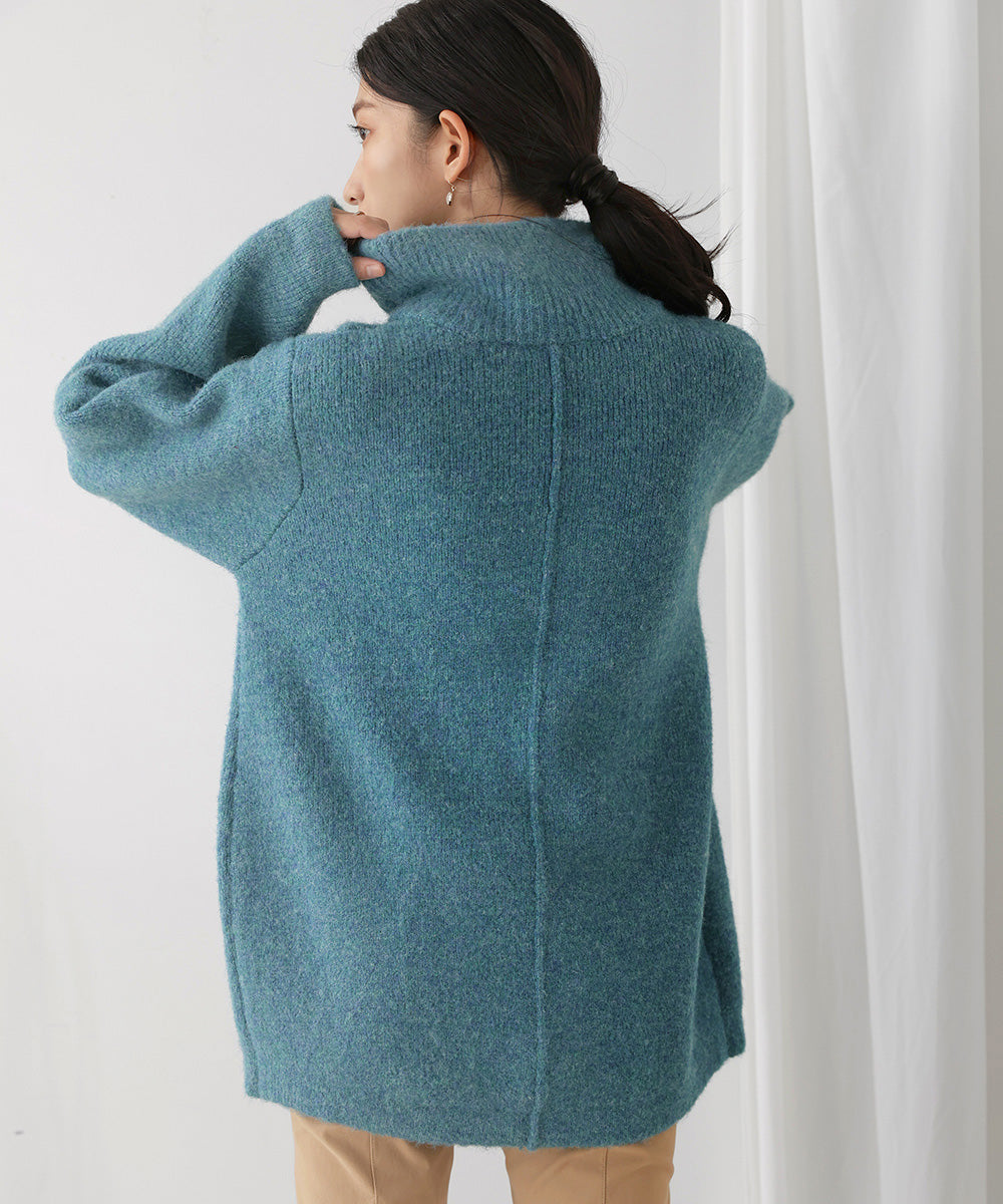 シャギーニットコクーンコート