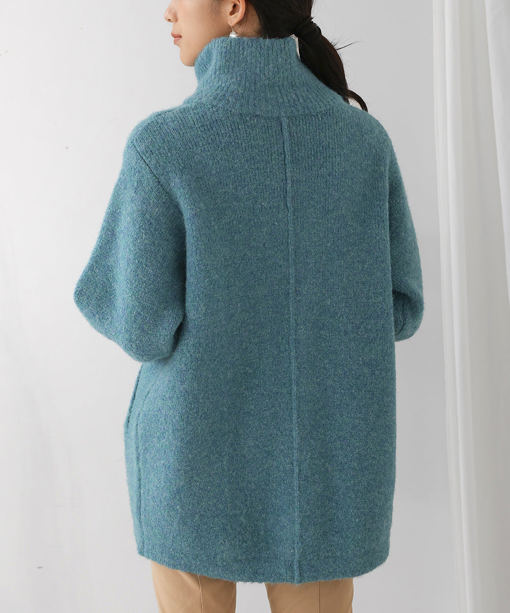 シャギーニットコクーンコート