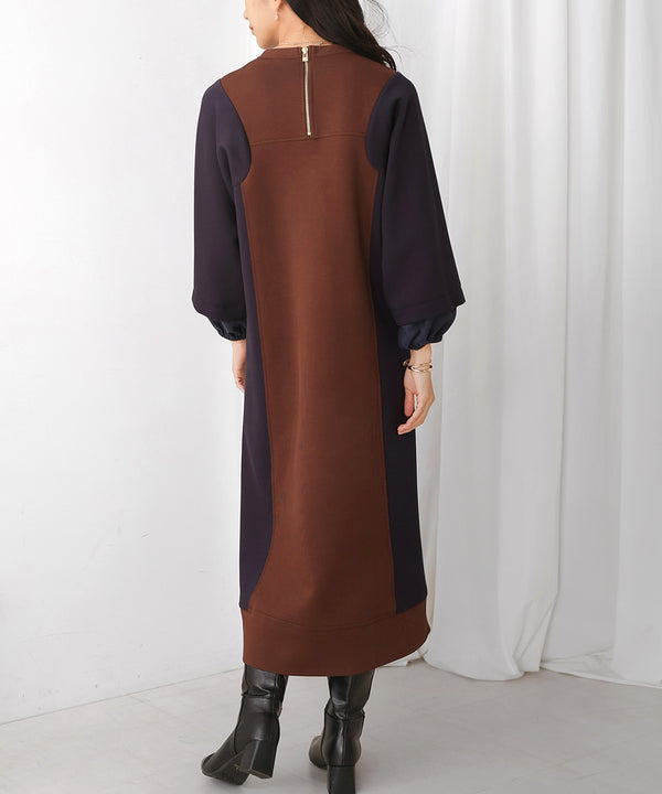 バイカラーワンピース