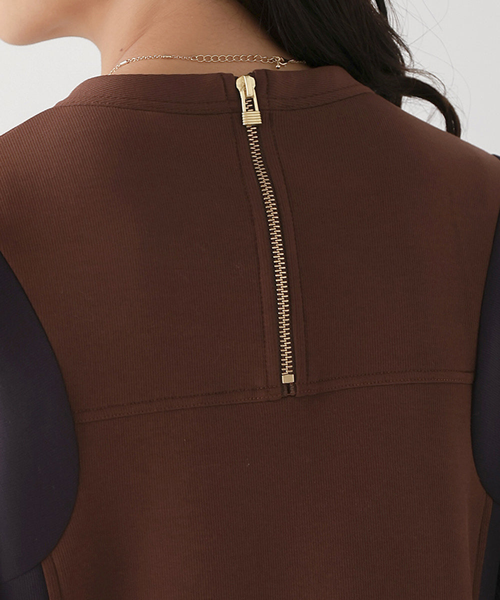 バイカラーワンピース