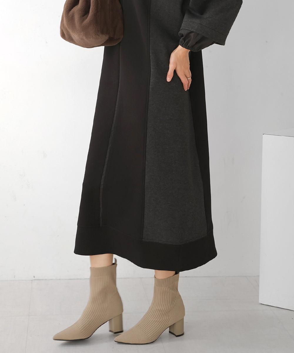 バイカラーワンピース