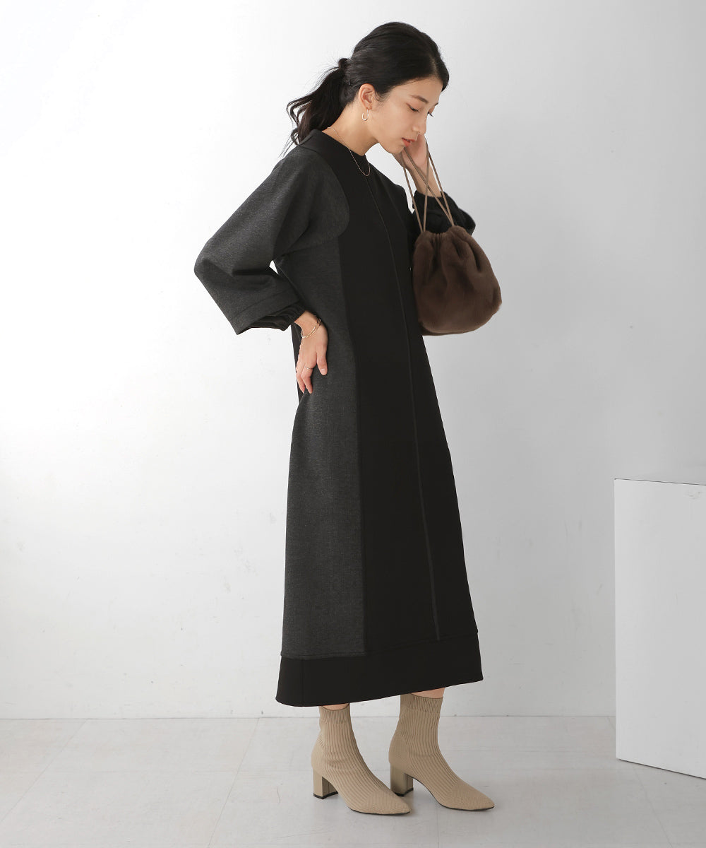 バイカラーワンピース