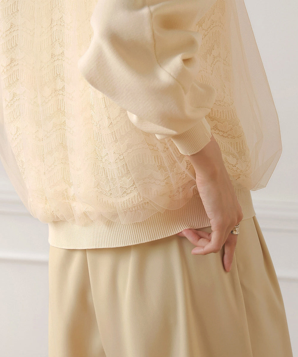 レースチュールカーディガン
