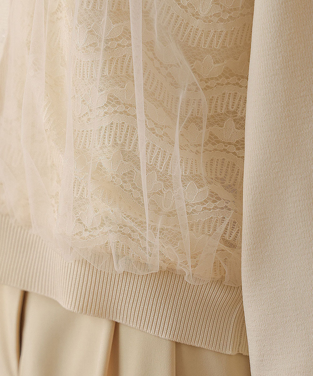レースチュールカーディガン