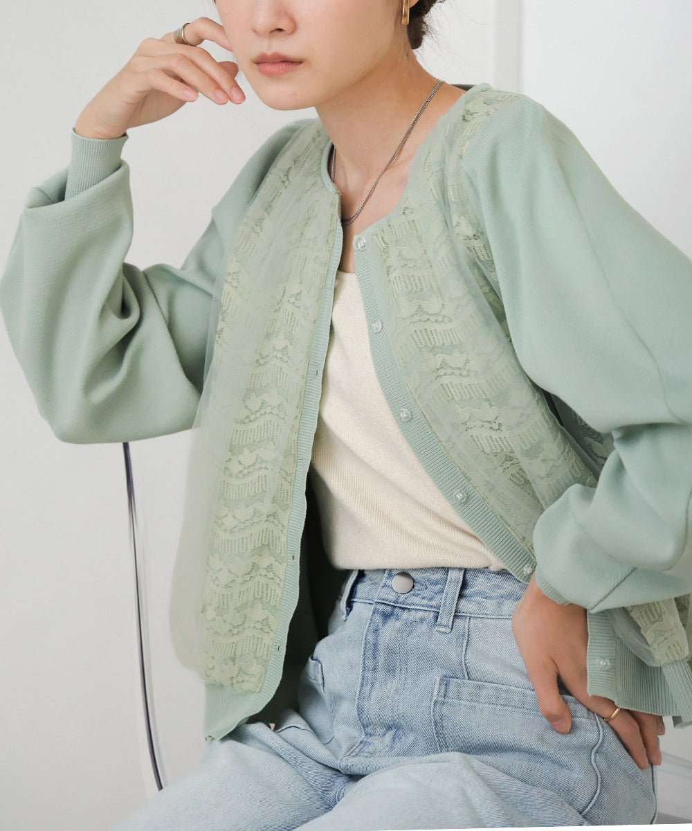 レースチュールカーディガン